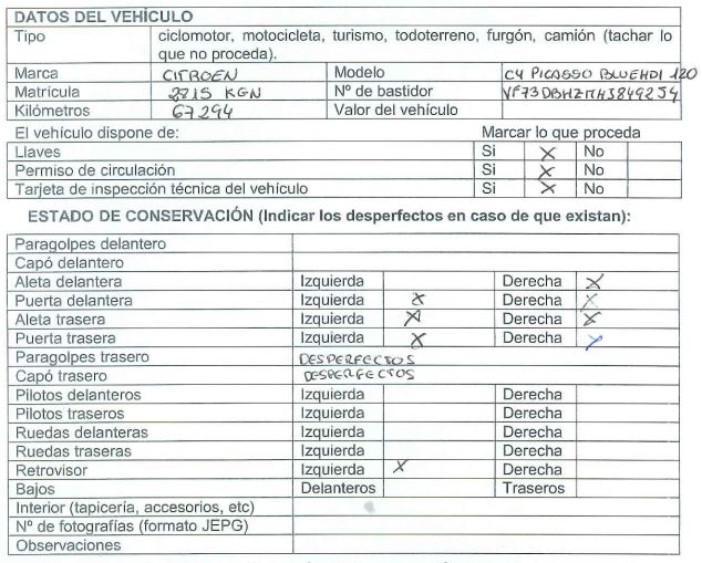 DOCUMENTACIÓN VEHÍCULO