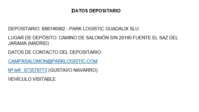 DEPOSITARIO