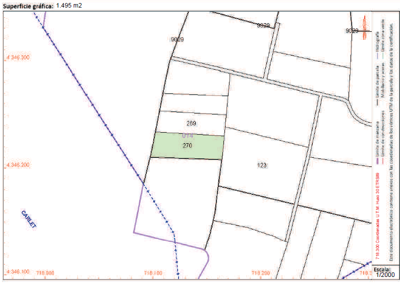 PARCELA CATASTRAL 270 POLIGONO 14