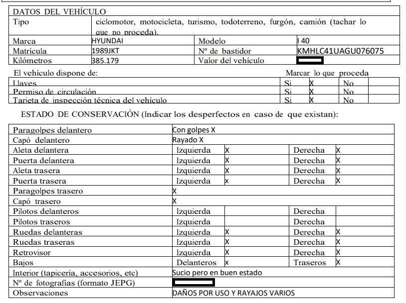 DATOS DEL VEHÍCULO