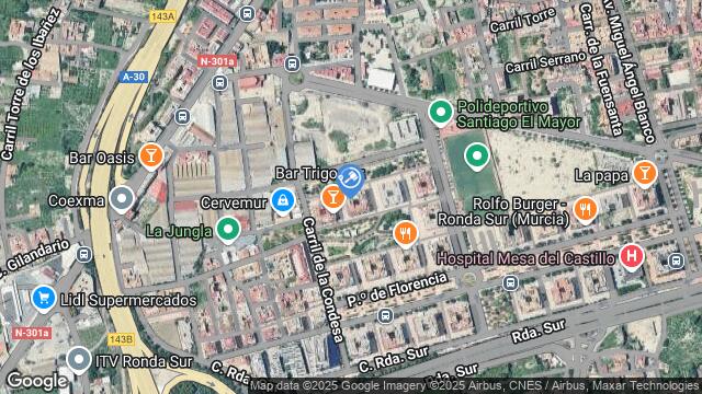Ubicación de la subastas Subasta de garaje en MURCIA