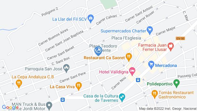 Ubicación de la subastas Subasta de vivienda en TAVERNES DE LA VALLDIGNA