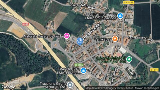 Ubicación de la subastas Subasta de garaje en Cornellà del Terri