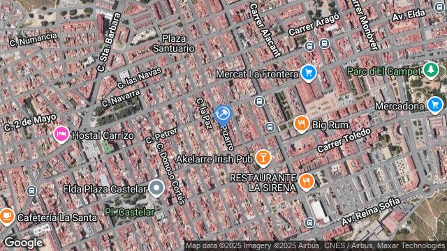 Ubicación de la subastas Subasta de garaje en Elda