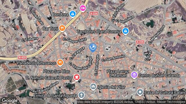 Ubicación de la subastas Subasta de zz paraje campo burrumba ( calanda) en CALANDA