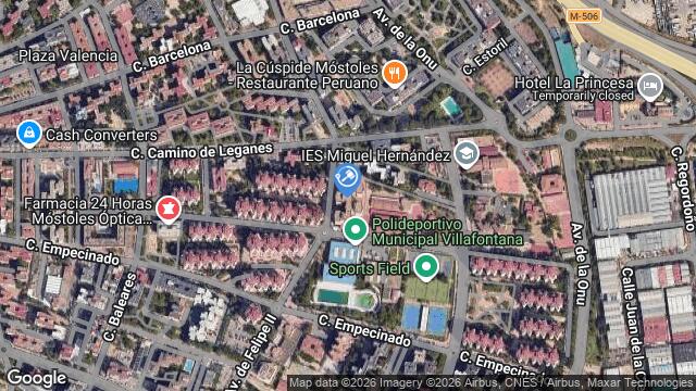 Ubicación de la subastas Subasta de av felipe ii ( mÓstoles) en MÓSTOLES
