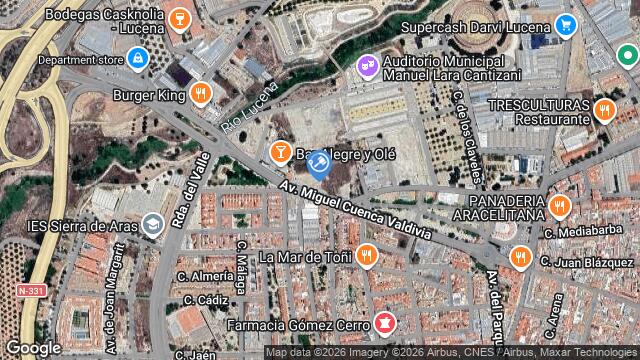 Ubicación de la subastas Subasta de garaje en Lucena