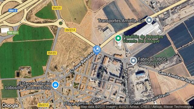 Ubicación de la subastas Subasta de cl rio tajo en Murcia