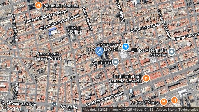 Ubicación de la subastas Subasta de vivienda en NOVELDA