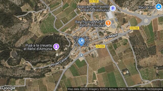 Ubicación de la subastas Subasta de finca rústica en EL RÀFOL D´ALMÚNIA