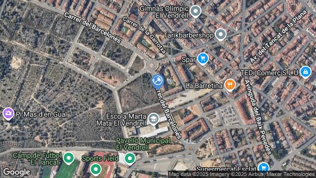 Ubicación de la subastas Subasta de solar en El Vendrell