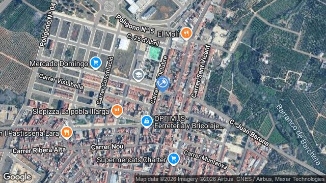 Ubicación de la subastas Subasta de vivienda en LA POBLA LLARGA