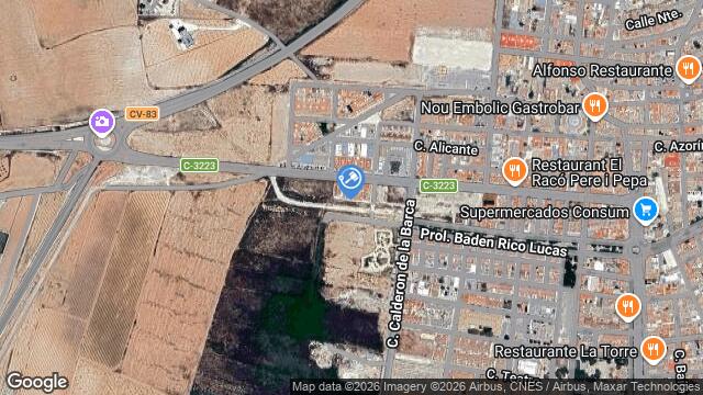 Ubicación de la subastas Subasta de garaje en El Pinoso