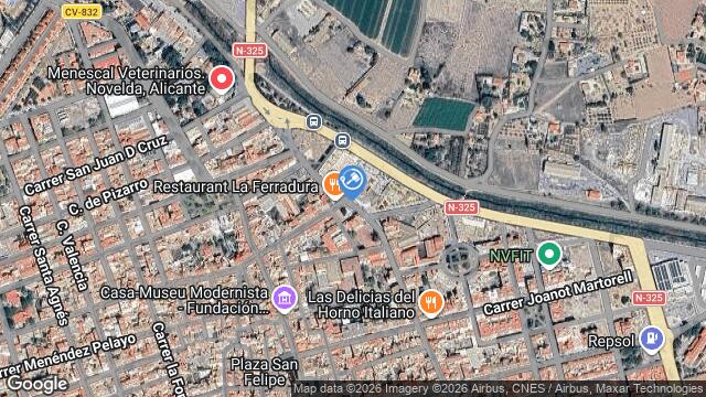 Ubicación de la subastas Subasta de garaje en NOVELDA