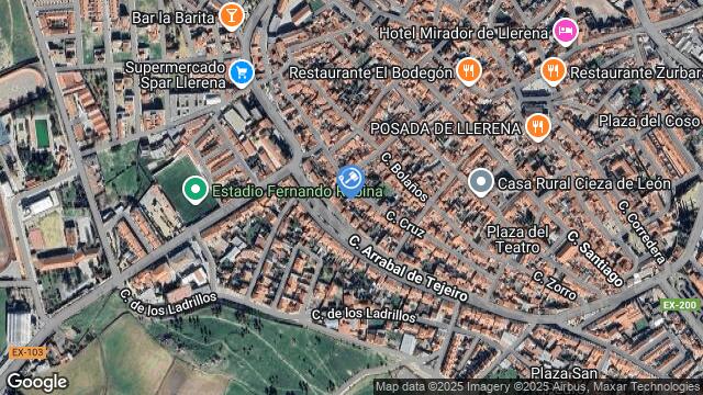 Ubicación de la subastas Subasta de solar en LLERENA