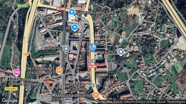 Ubicación de la subastas Subasta de garaje en O PORRIÑO