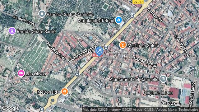 Ubicación de la subastas Subasta de garaje en EL CAMPELLO