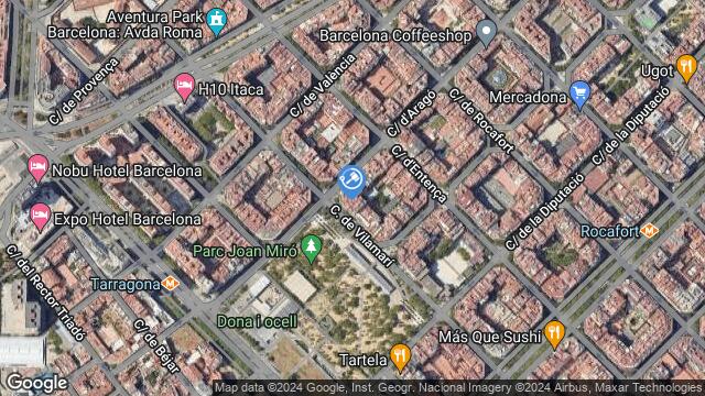 Ubicación de la subastas Subasta de garaje en Calle Aragón nº 4-6 de Barcelona, piso sótano menos cuatro, número 87