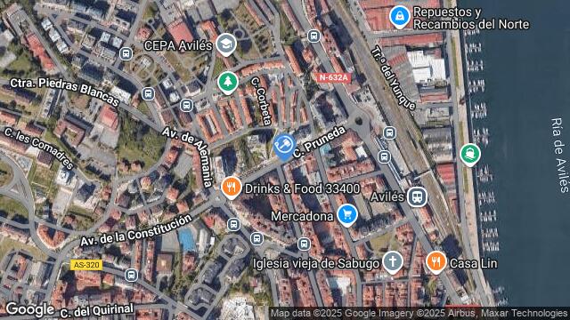 Ubicación de la subastas Subasta de garaje en Avilés