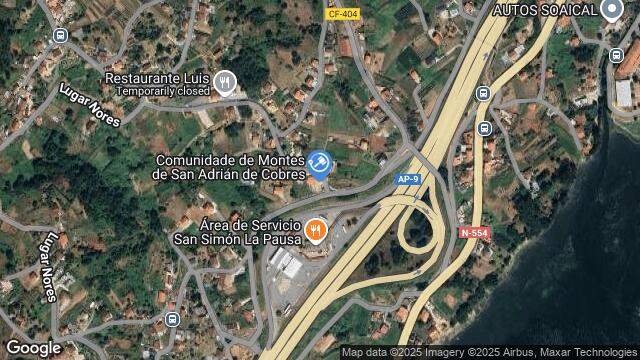 Ubicación de la subastas Subasta de finca rústica en Vilaboa