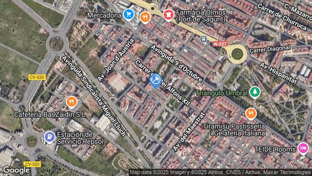 Ubicación de la subastas Subasta de garaje en PUERTO DE SAGUNTO