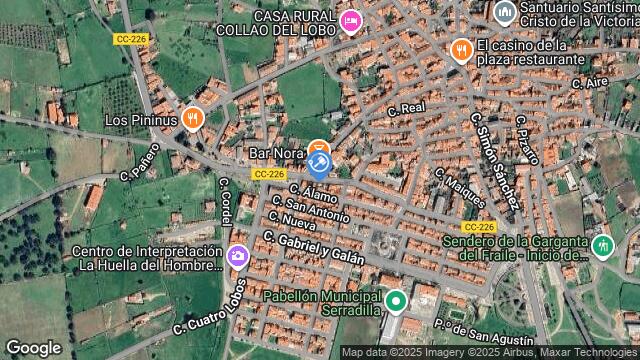 Ubicación de la subastas Subasta de nave industrial en Serradilla