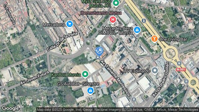 Ubicación de la subastas Subasta de garaje en Murcia