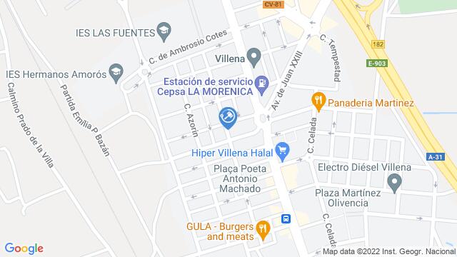 Ubicación de la subastas Subasta de garaje en VILLENA