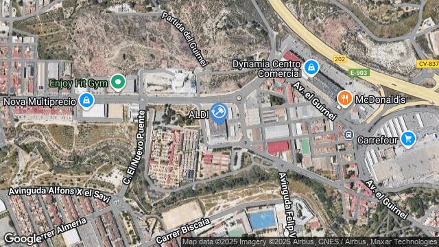 Ubicación de la subastas Subasta de nave industrial en Petrer