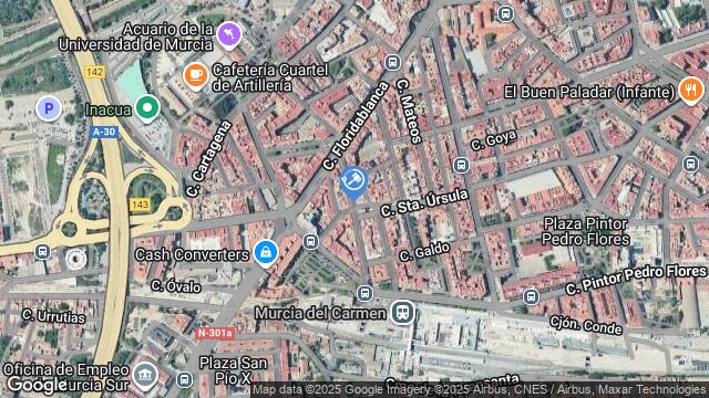 Ubicación de la subastas Subasta de garaje en Murcia