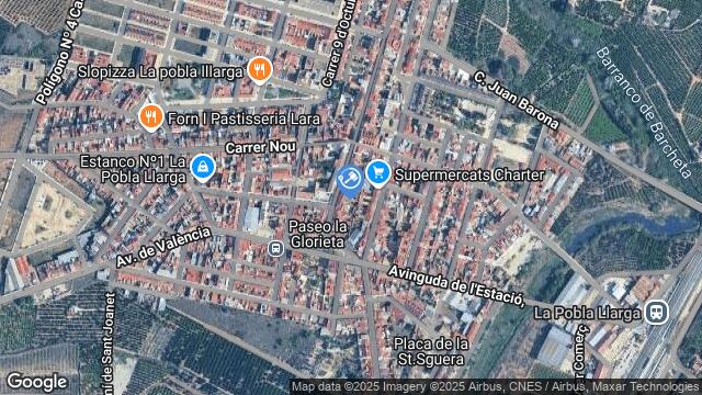 Ubicación de la subastas Subasta de garaje en POBLA LLARGA