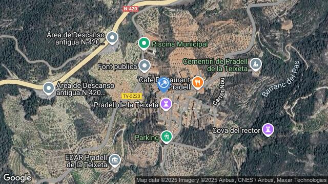 Ubicación de la subastas Subasta de vivienda en PRADELL DE LA TEIXETA