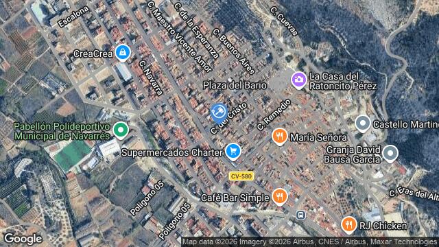 Ubicación de la subastas Subasta de rustica con edificacion  ( navarres - partida azagador polg.11 parc.87) en PARTIDA AZAGADOR POLG.11 PARC.87