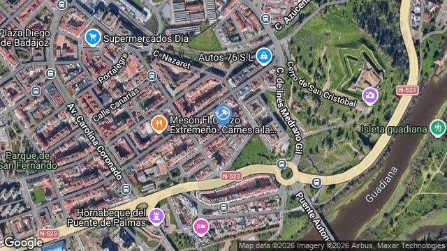 Ubicación de la subastas Subasta de garaje en BADAJOZ