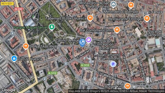 Ubicación de la subastas Subasta de garaje en HUESCA