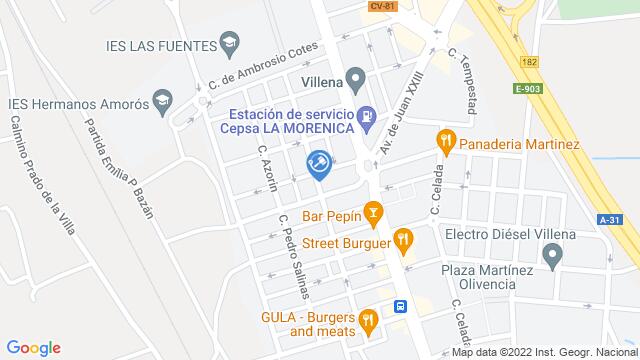 Ubicación de la subastas Subasta de garaje en VILLENA